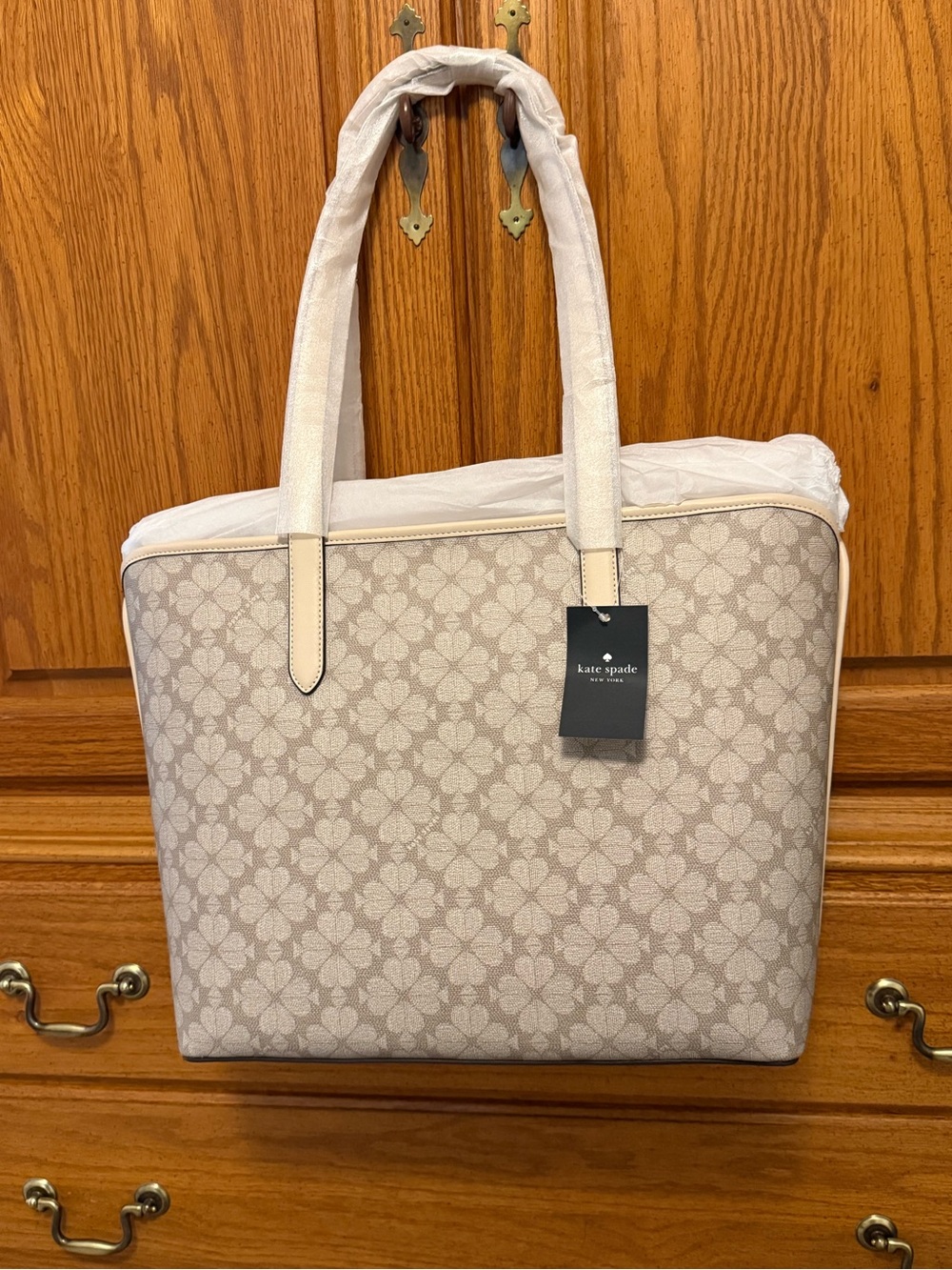 Kate Spade large kate spade tote Floral Tote in Beige & Brown NWT